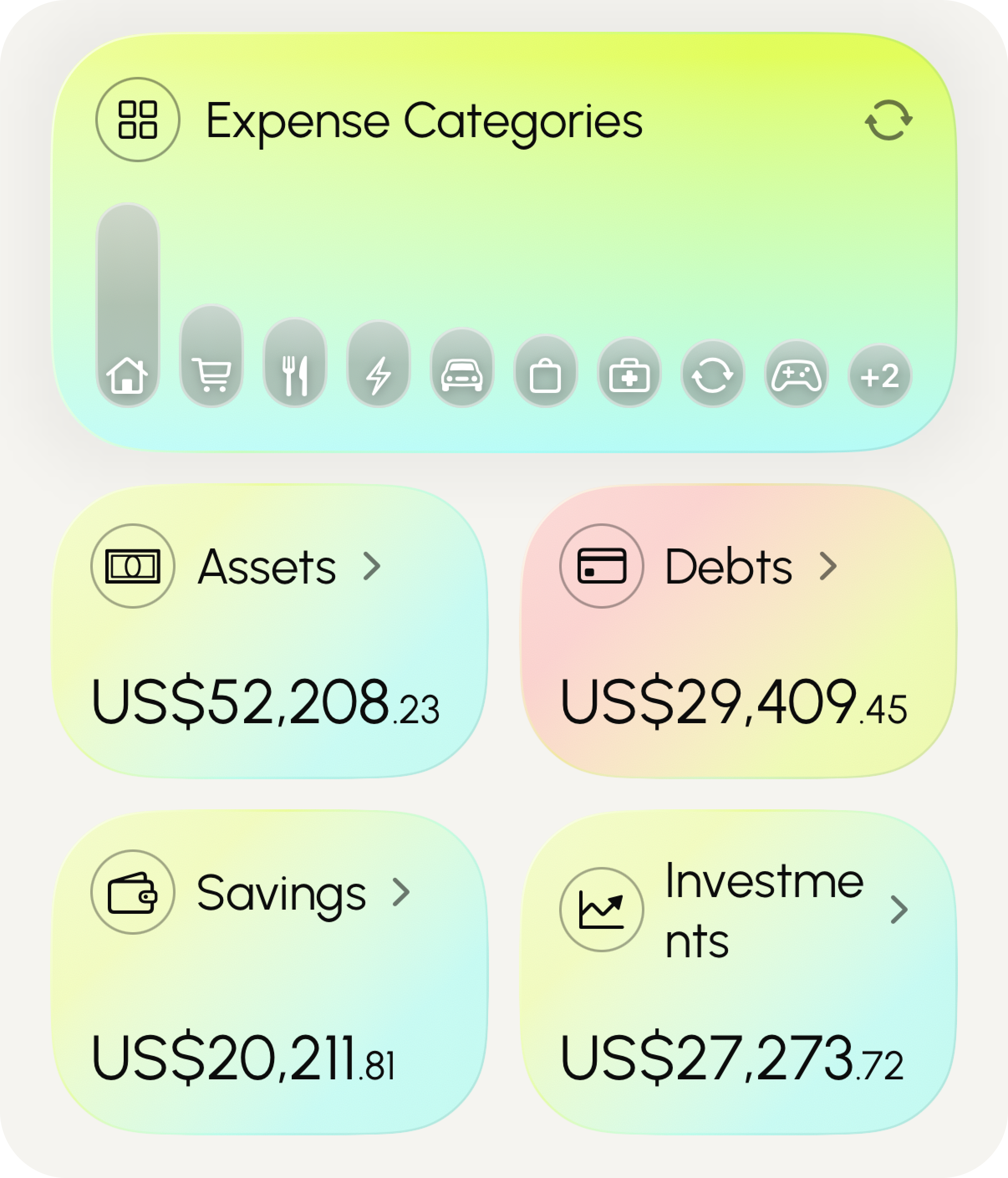 Solant expense categories and financial insights